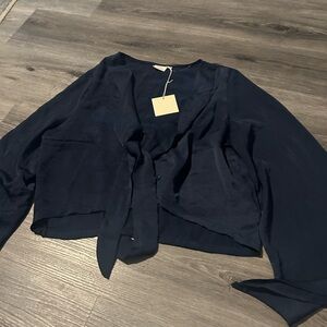 Good Luck Gem Navy Blue Blouse